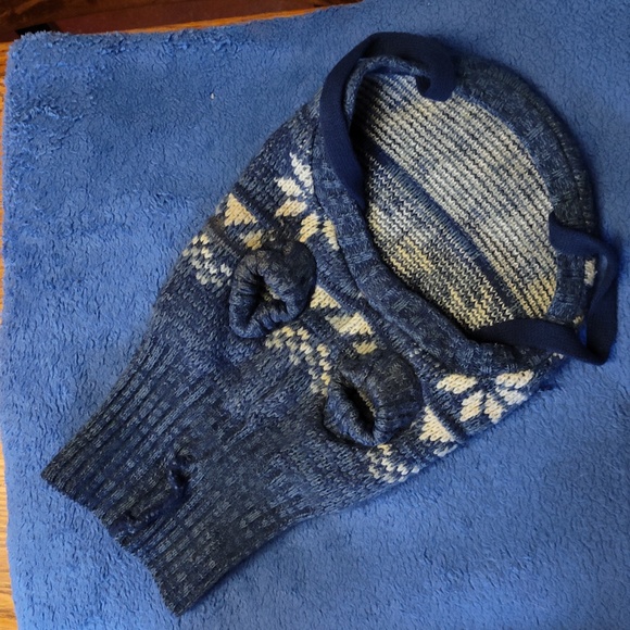 Blue winter sweater for small animal XS - Picture 1 of 2